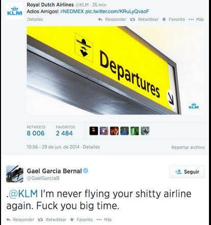 Royal Dutch Airlines KLM tweet