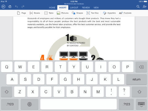 Microsoft word para iPad