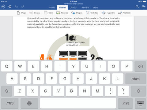 Microsoft word para iPad Microsoft word para iPad