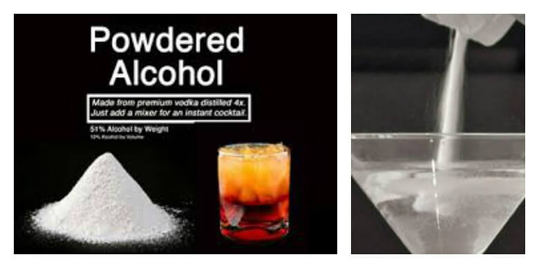 Bebida con alcohol en polvo