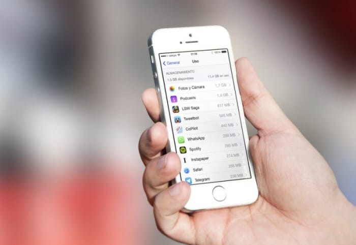 Liberar espacio en iphone o ipad