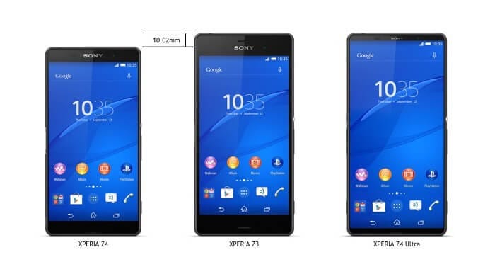 Características Xperia z4 y variantes