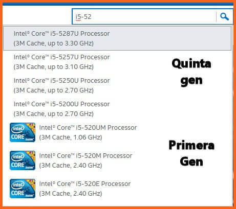 diferencia entre generaciones intel