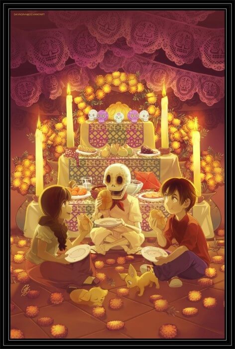 Altar de Día de Muertos.