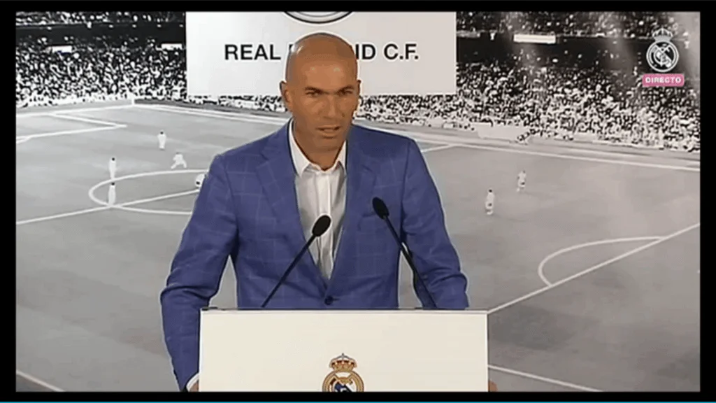 Rueda de prensa, presentación de Zidane.