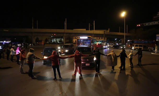 Bloqueo de calles en el penal