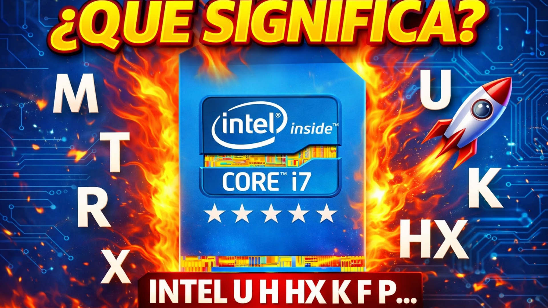 qué siginifican las letras procesador intel