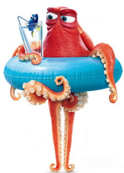 pulpo hank buscando a dory